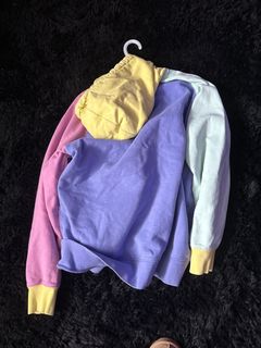 Teddy Fresh Multicolor Color Block Small Hoodie Streetwear Hip Hop