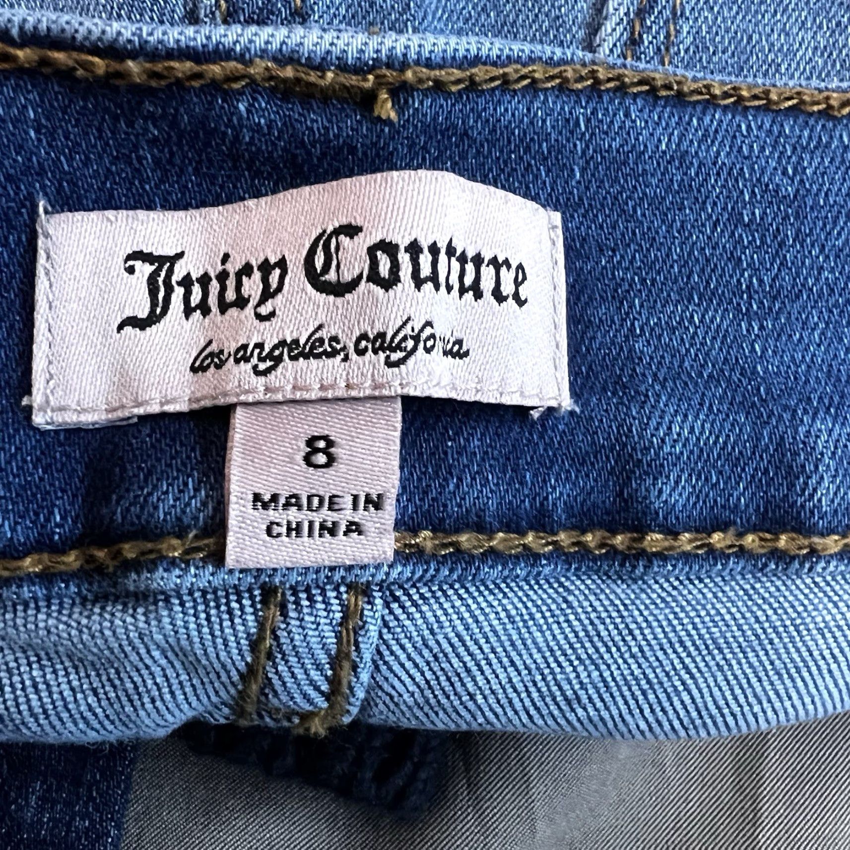 Juicy Couture Juicy Couture Denim Shorts Womens Size 8 Blue Cuffed 4-Inch Inseam Casual Activewear Size 30" / US 8 / IT 44 - 6 Thumbnail