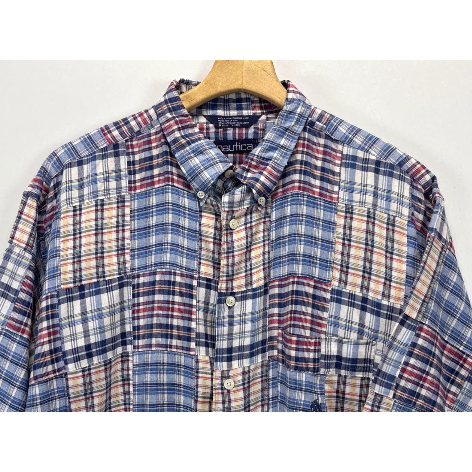 Nautica Nautica Preppy Plaid Button-Up Shirt XL Multicolor Short Sleeve Mens Size US XL / EU 56 / 4 - 2 Thumbnail