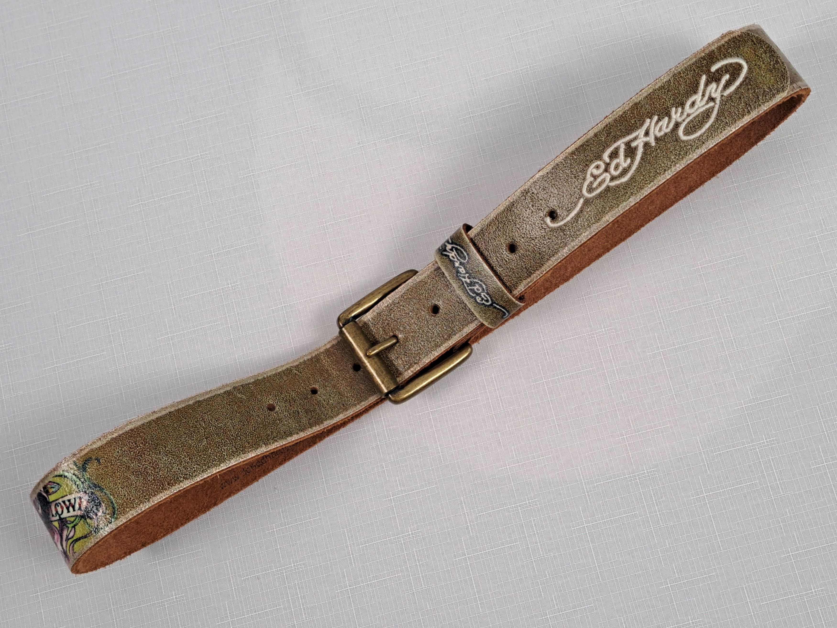 Ed Hardy ED HARDY embroidered leather belt. Size S Size ONE SIZE - 10 Thumbnail