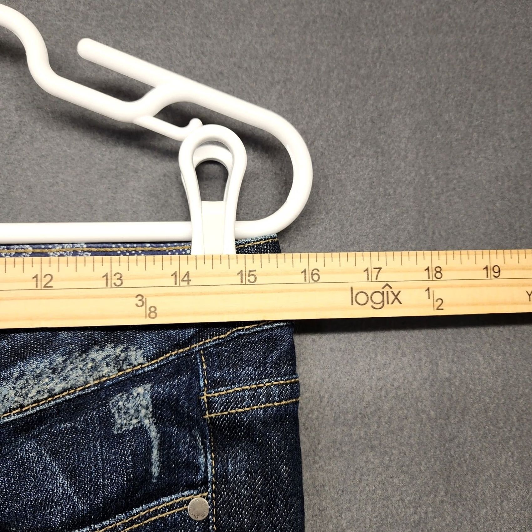 Paige Paige Jeans Womens 31x33 Blue Premium Denim MELROSE Slim Straight Embroidery Jeans Mens Women Girls Size 24" / US 00 / IT 34 - 7 Thumbnail