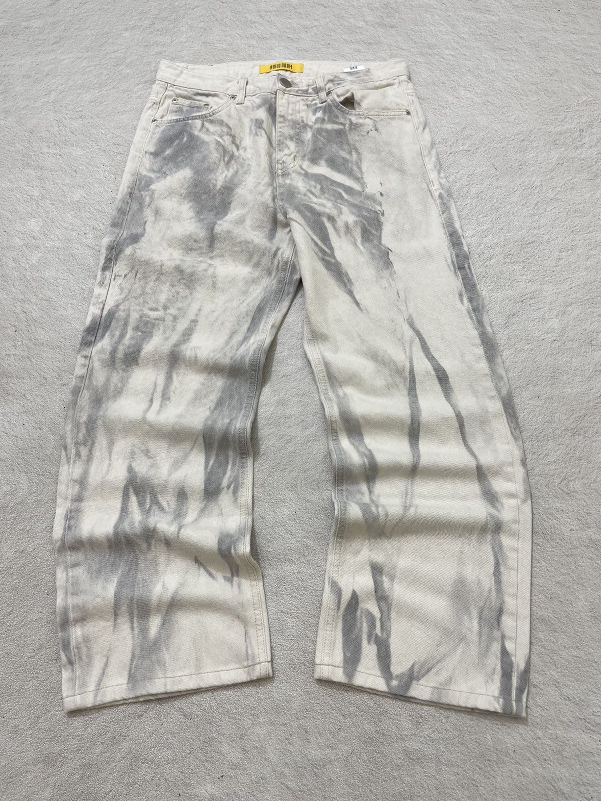 Number (N)ine 2000s Kapital Archival Gray Wash Denim Baggy Jeans Hysteric Size US 31 - 3 Thumbnail