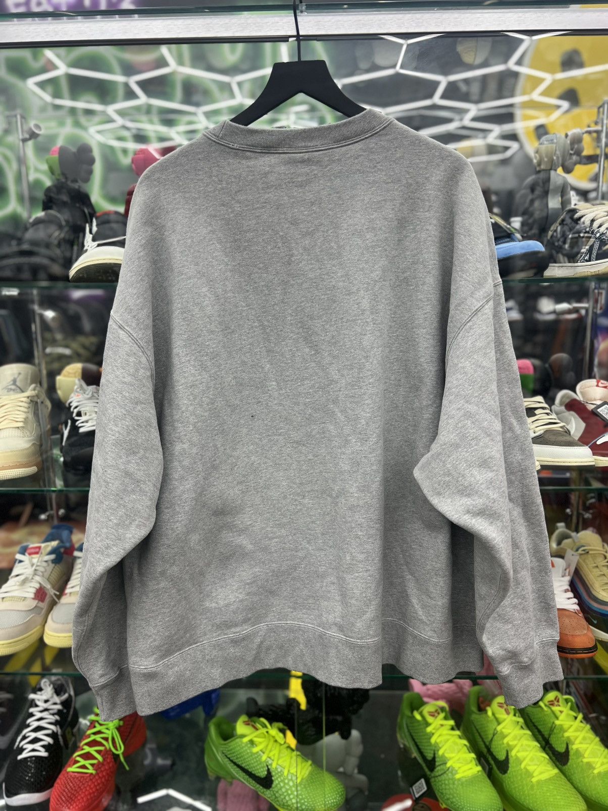 Nike × Stussy Nike X Stussy grey crew fleece - size XXL | Grailed 