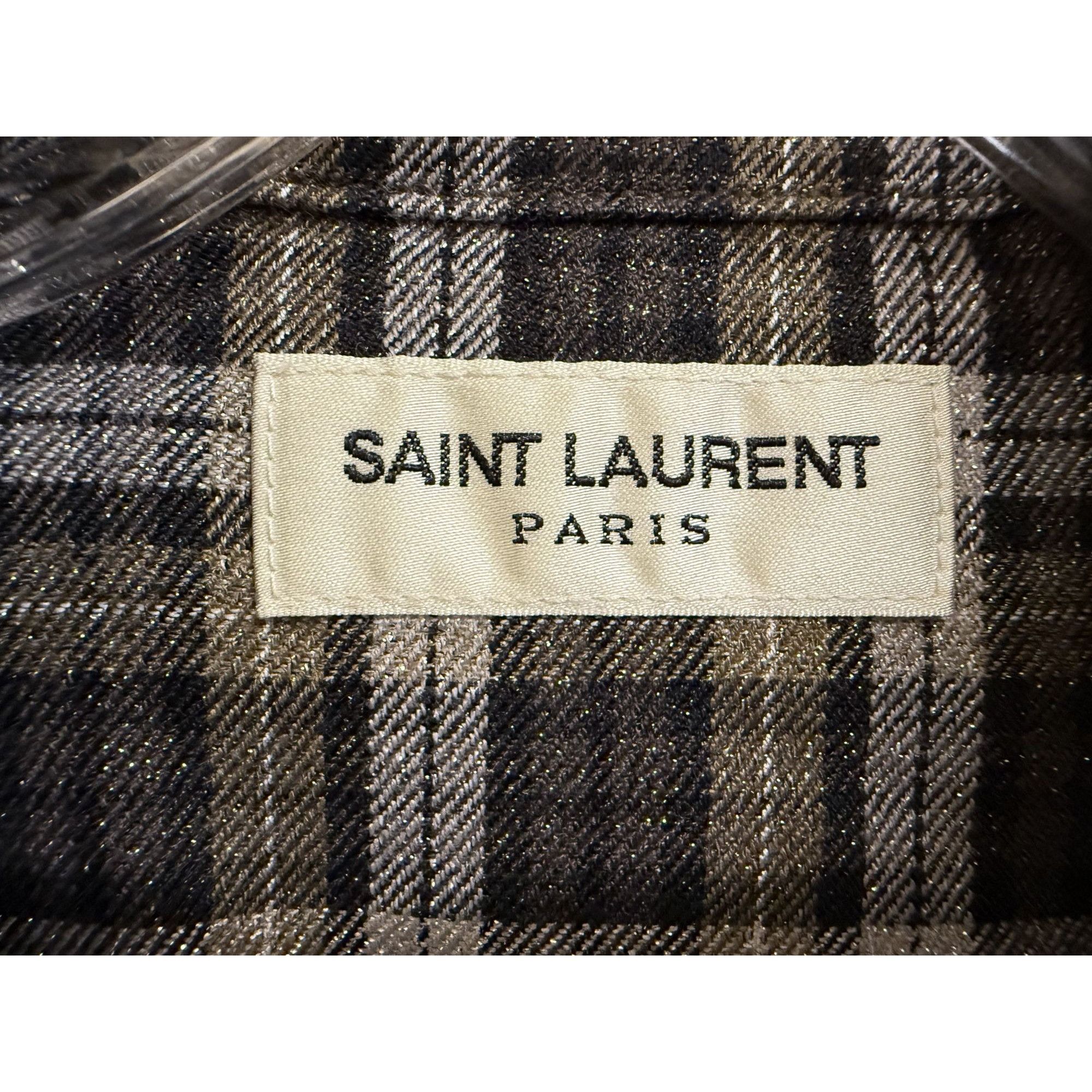 Saint Laurent Paris Saint Laurent Paris Mens Plaid Button-Up Shirt S Made In Jap Size S / US 4 / IT 40 - 3 Thumbnail