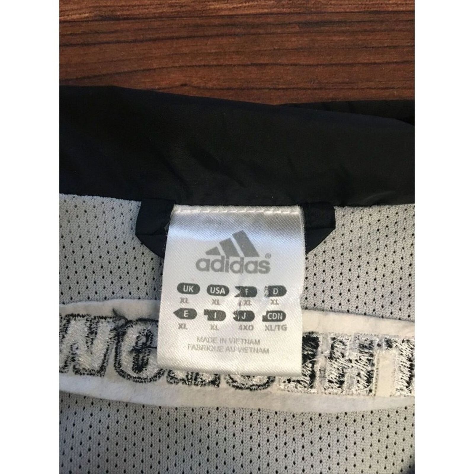 Adidas Adidas 3 Stripe XL Full Zip Lined, Black, White & Grey Size US XL / EU 56 / 4 - 3 Thumbnail