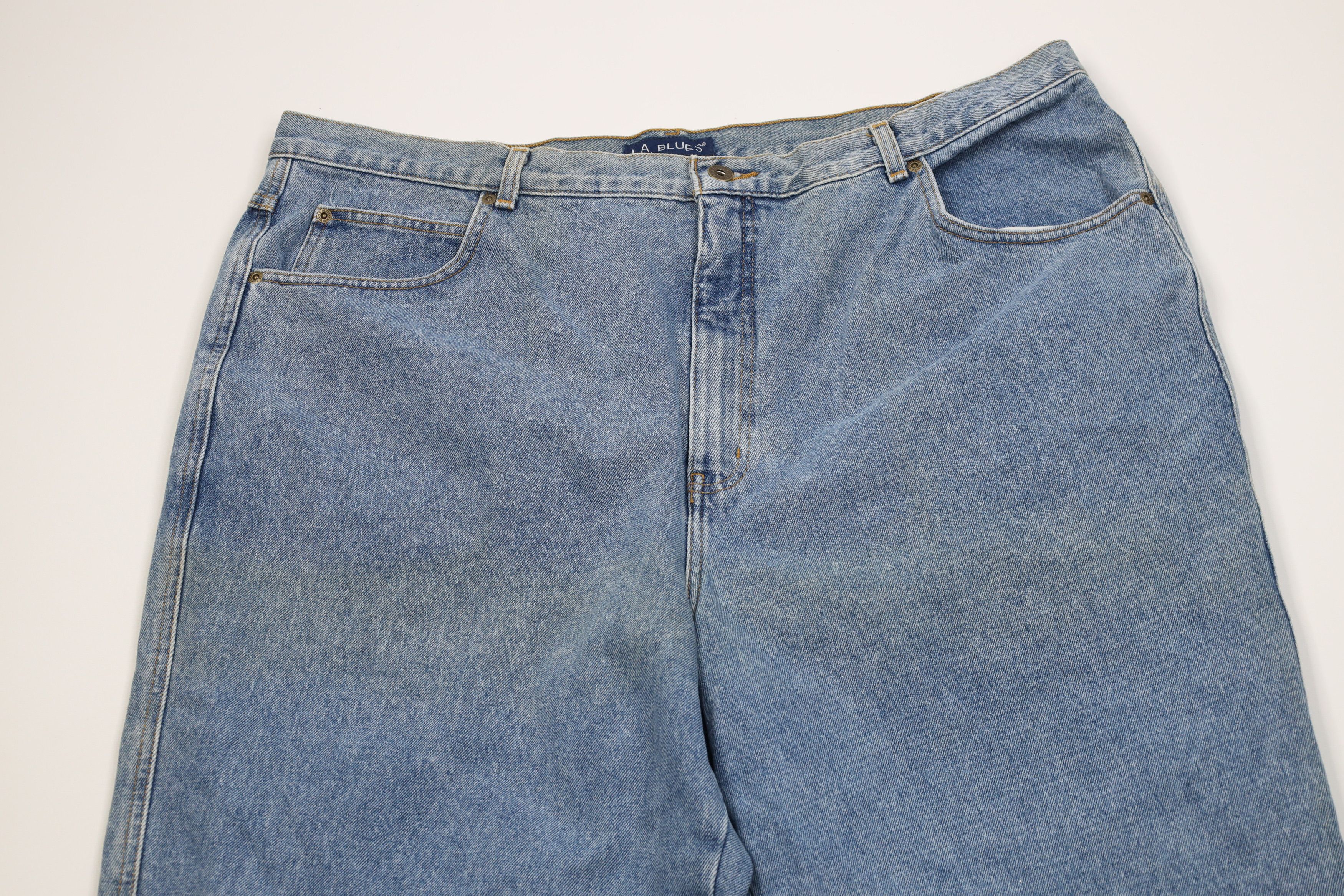 Vintage Deadstock Vintage 90s Streetwear Fit Denim Jeans Blue Cotton Size 24" / US 00 / IT 34 - 2 Thumbnail