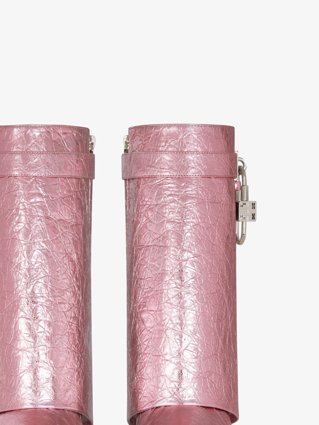 Givenchy o1w1db10525 Shark Lock Ankle Boots in Pink Size US 9 / IT 39 - 5 Thumbnail