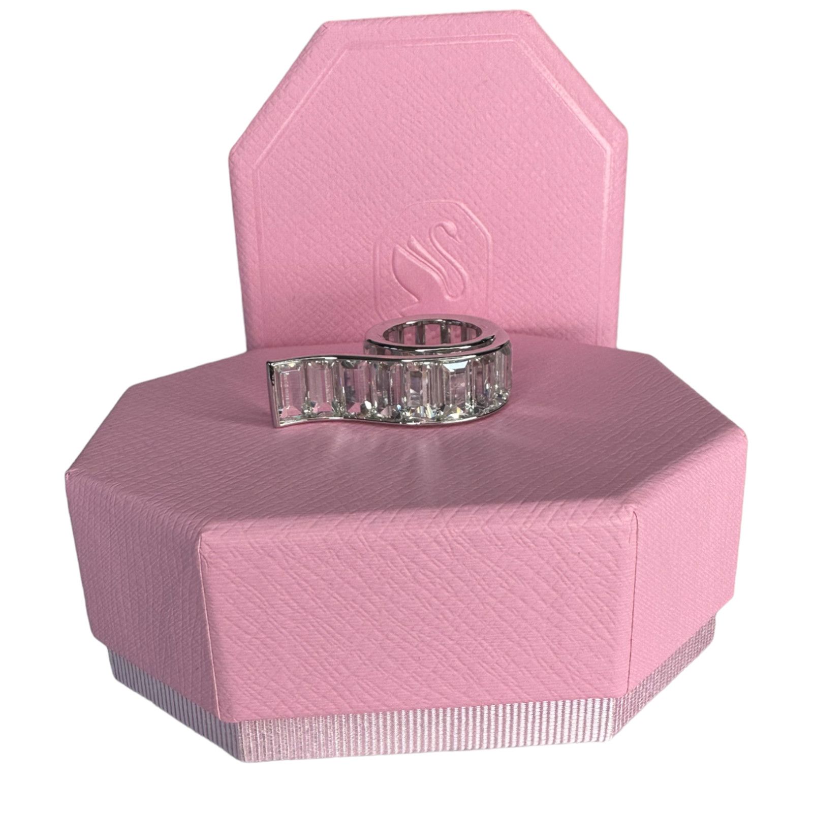 Swarovski Swarovski Matrix ring Baguette cut, White, Rhodium plated 6 Size ONE SIZE - 1 Thumbnail
