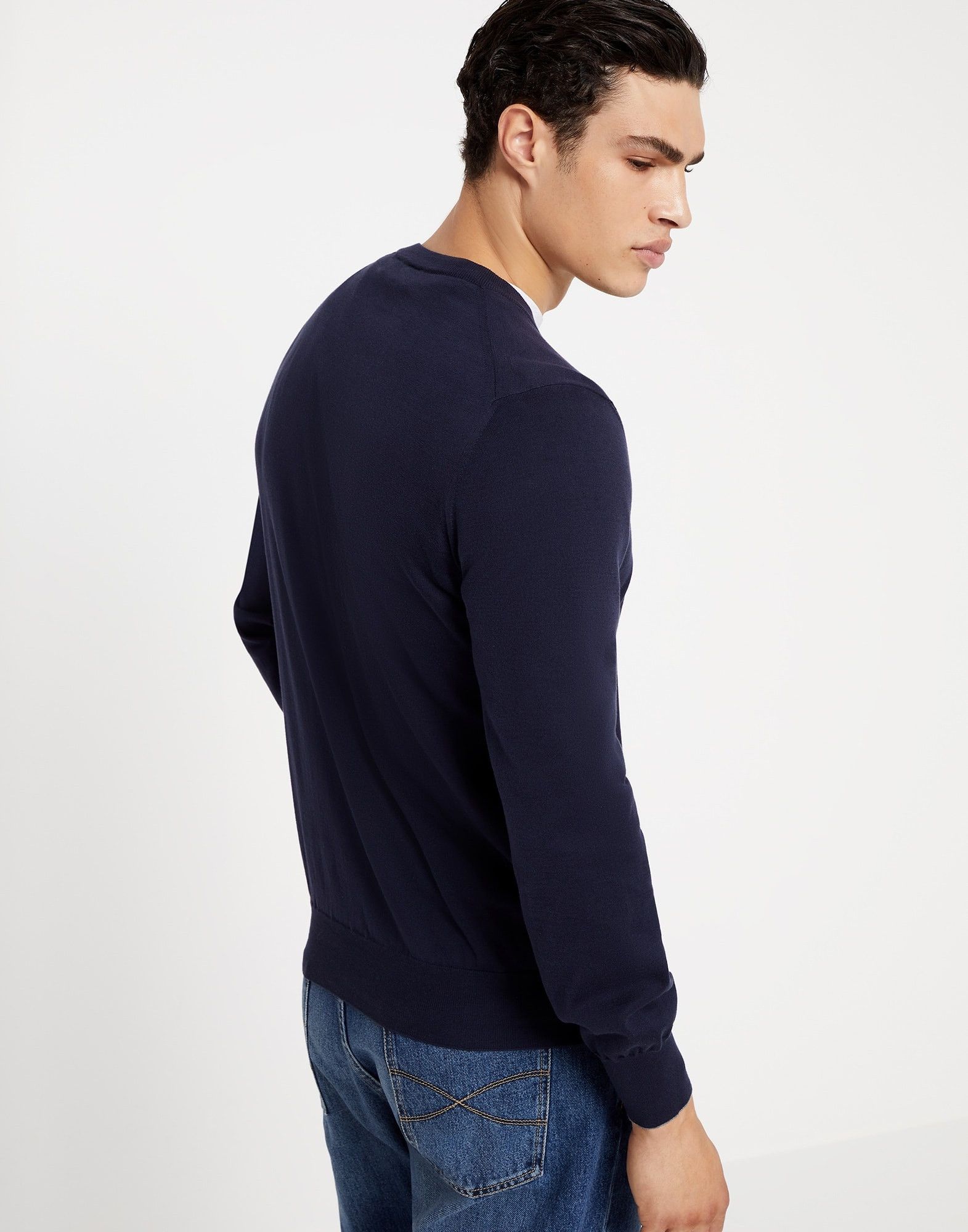 Brunello Cucinelli Sweater in Navy Size US XL / EU 56 / 4 - 2 Thumbnail