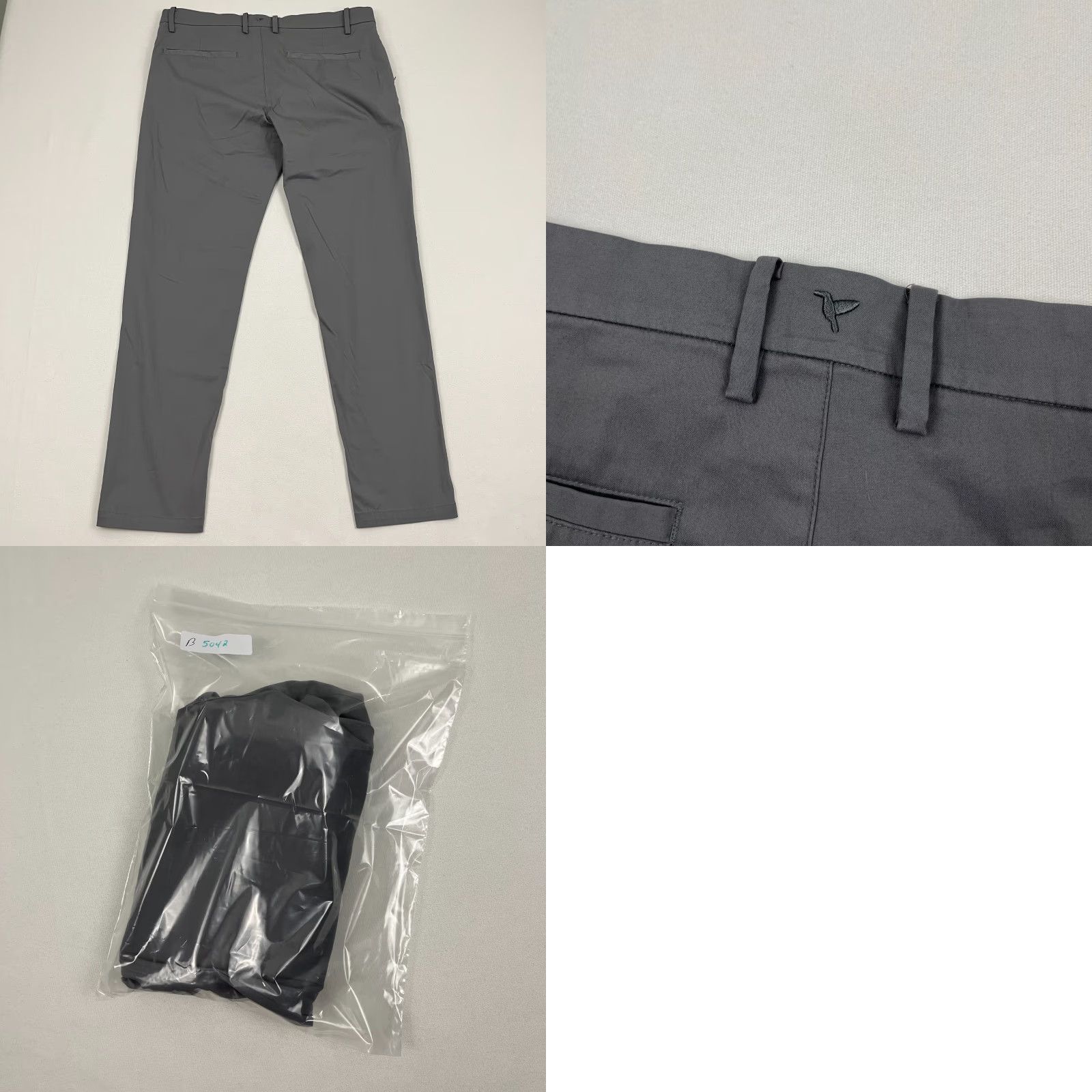 Vintage Birddogs Pants Mens 36 x 30 Slim Lined Gray Performance Khaki Golf Stretch Prep Shirt Size US 36 / EU 52 - 8 Thumbnail