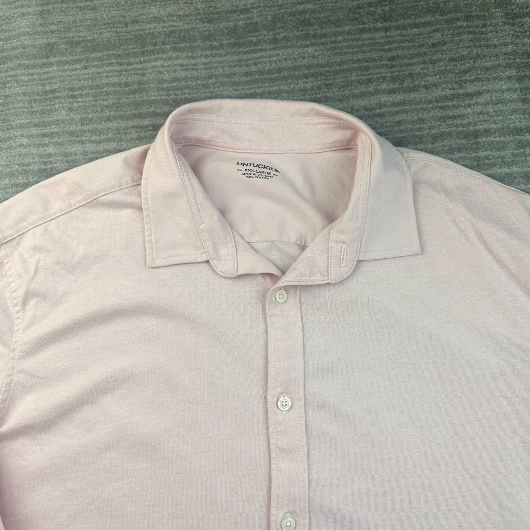 UNTUCKit UNTUCKit Shirt Mens 3XL Pink Button Up Plaid Long Sleeve Casual Workwear Size US XXL / EU 58 / 5 - 3 Thumbnail