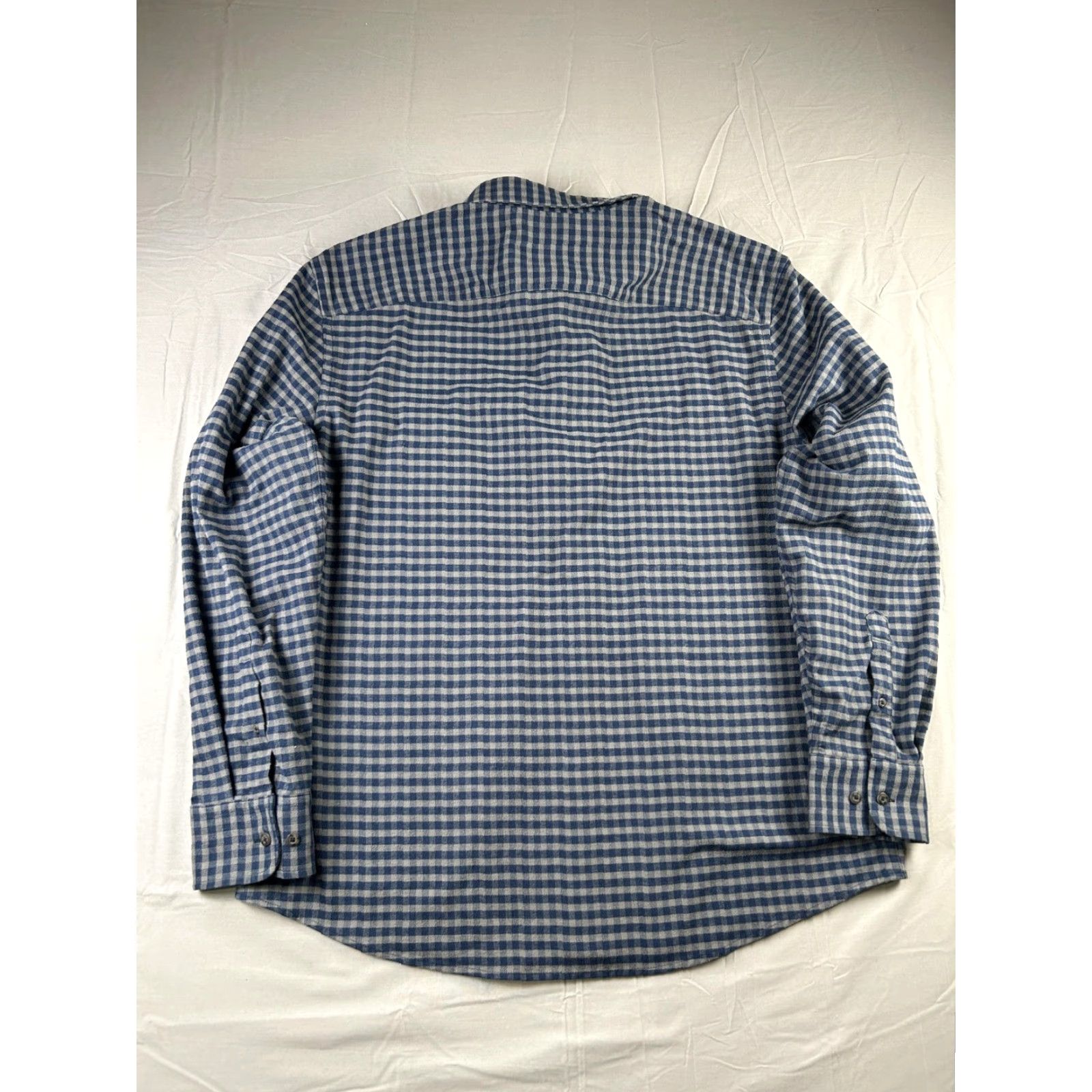 UNTUCKit UNTUCKit Shirt Mens 2XL Blue Check Bergstrom Stretch Long Sleeve Button Up Size US XXL / EU 58 / 5 - 2 Thumbnail