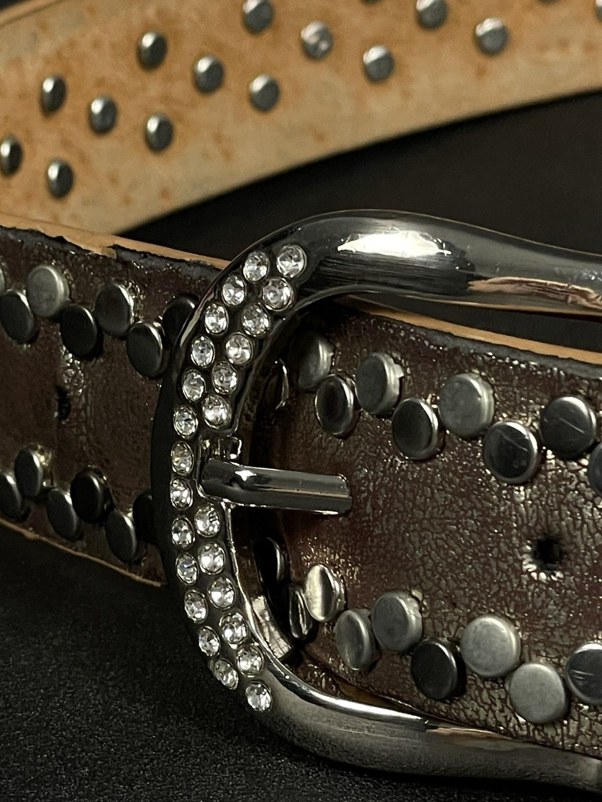 Vintage Y2K studded archival punk bb Simon cyber Japan style belt Size ONE SIZE - 4 Thumbnail