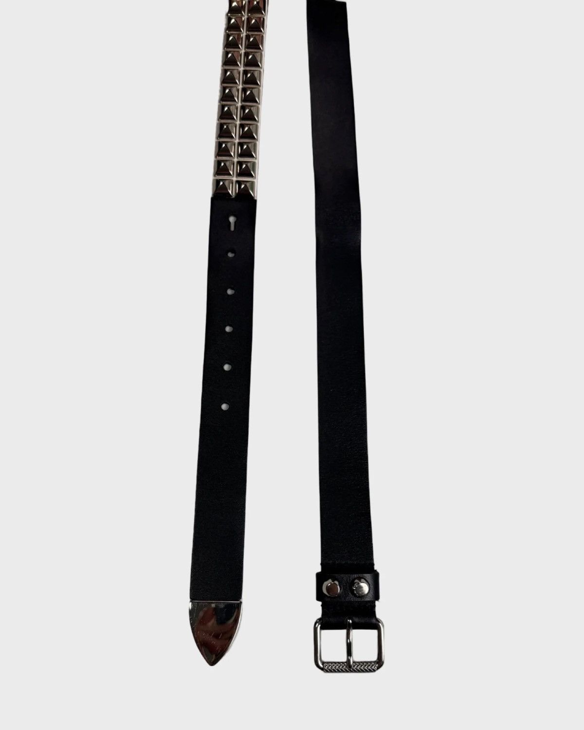 アクセサリーその他 PRADA VINTAGE LEATHER BELT WITH STUDS Prada PRADA ROCKSTAR STUDDED BELT WHITE SZ:85/34 | Grailed