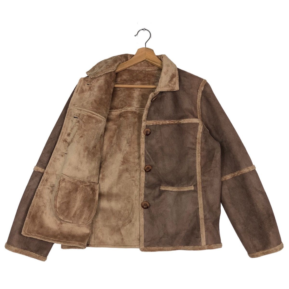 Japanese Brand 🔥90’s Shearling Mink Fur Jacket Issey Miyake Japan Design Size US L / EU 52-54 / 3 - 8 Thumbnail