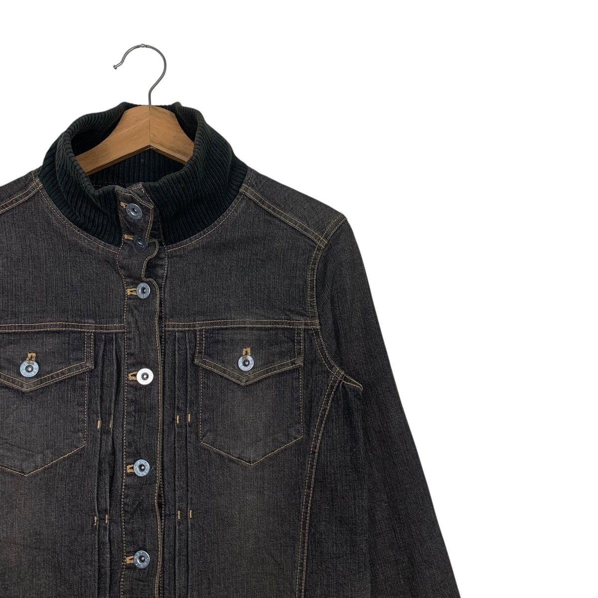 Japanese Brand A/T Atsuro Tayama Trucker Hybrid Denim Jacket #2699-C121 Size S / US 4 / IT 40 - 5 Thumbnail