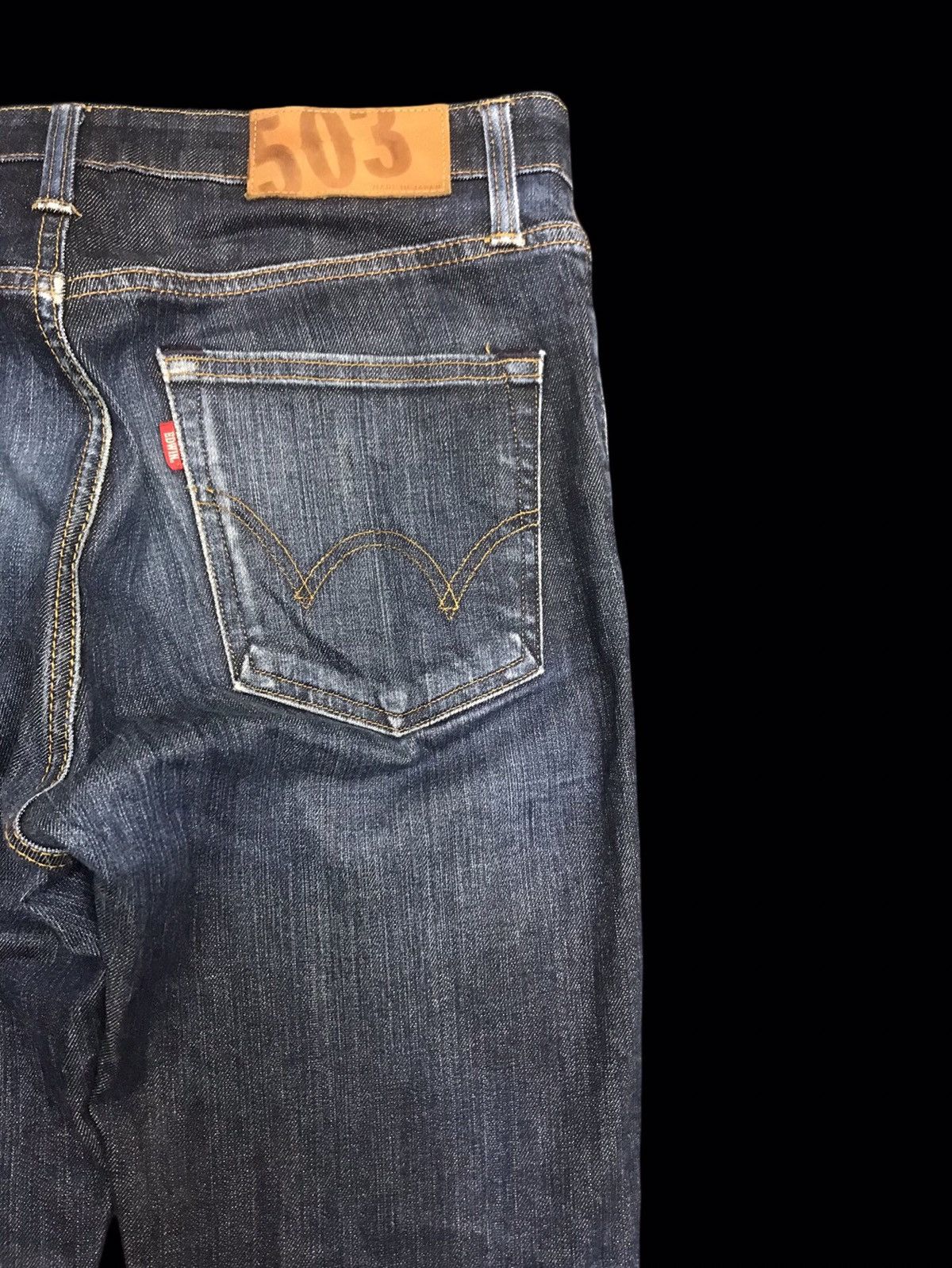 Edwin × Japanese Brand 💥EDWIN 503 Stretchable Slim Fit Distressed Denim F192 Size US 33 - 10 Thumbnail