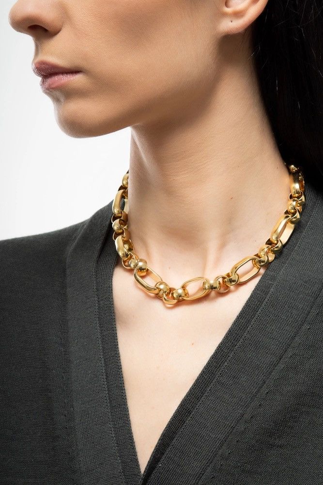 Laura Lombardi Gold Elena Necklace Size ONE SIZE - 4 Thumbnail
