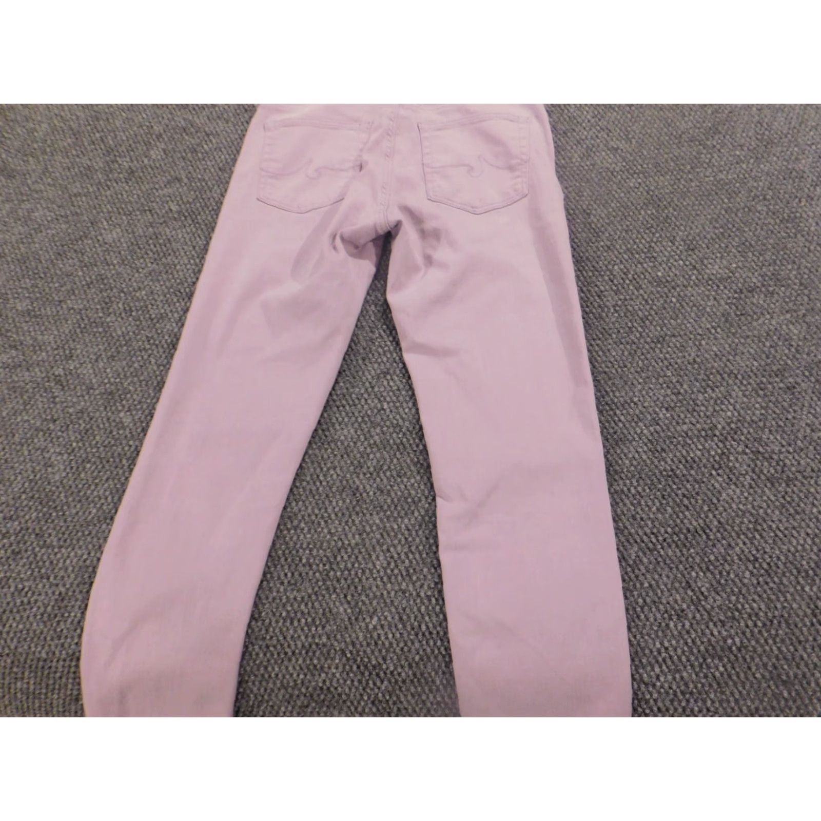 Vintage AG Adriano Goldschmied Womens Jeans Crop Leg 28 Purple Slim Zip 25in Denim Cotton Zipper Cropped Classic Regular Inseam 25in Size 28" / US 6 / IT 42 - 6 Thumbnail