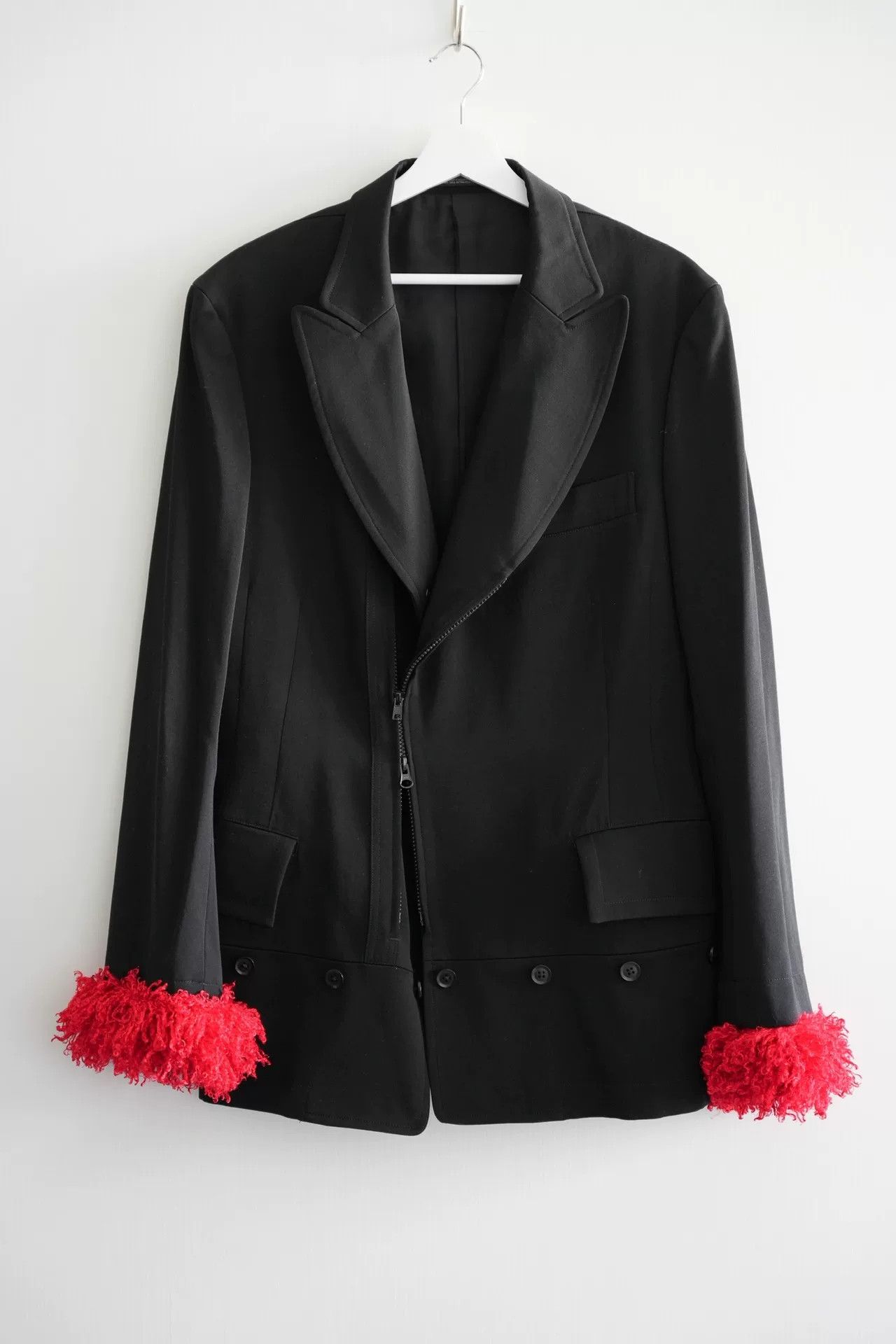 Yohji Yamamoto yohji yamamoto black suit with red cuffs Size US S / EU 44-46 / 1 - 1 Thumbnail