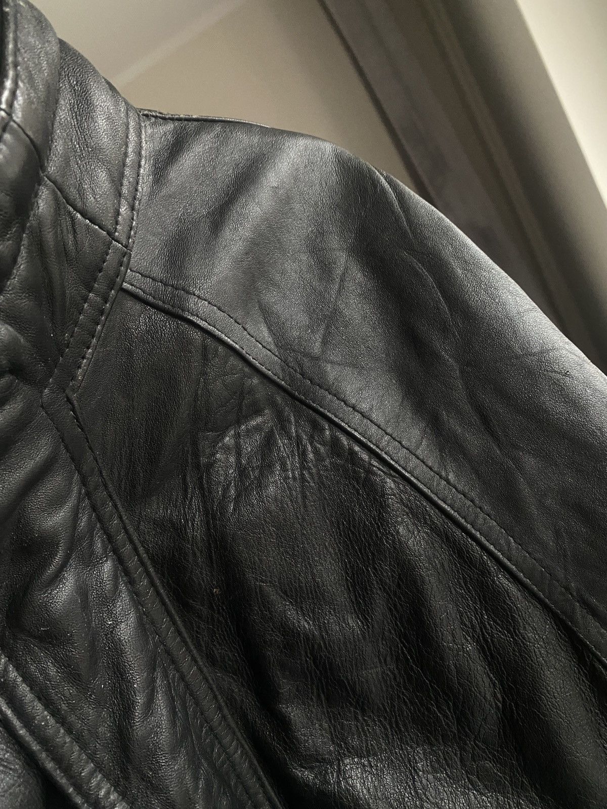 Vintage Vintage streetwear leather jacket 90s Size US L / EU 52-54 / 3 - 3 Thumbnail