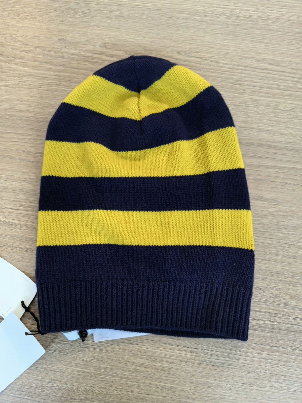 Gucci Gucci Yellow Striped Wool Knit Beanie Size ONE SIZE - 3 Thumbnail