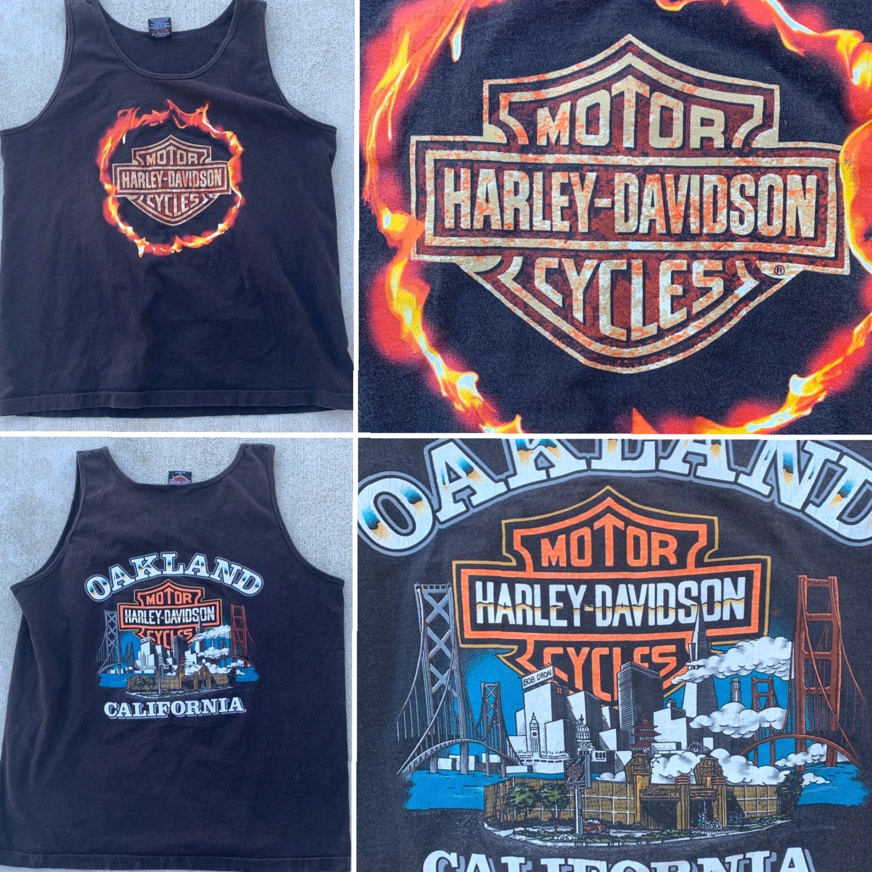 Harley Davidson VINTAGE Harley-Davidson Motorcycles California Graphic Tank Top XL Men T-Shirt Black Cotton Size US XL / EU 56 / 4 - 4 Thumbnail