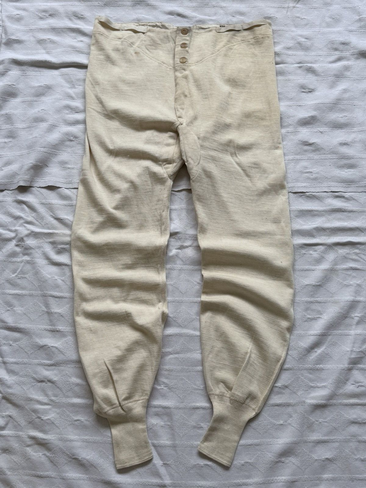 Vintage Vintage 1951 Dated French Military Underwear Thermal Pants Size US 36 / EU 52 - 1 Thumbnail