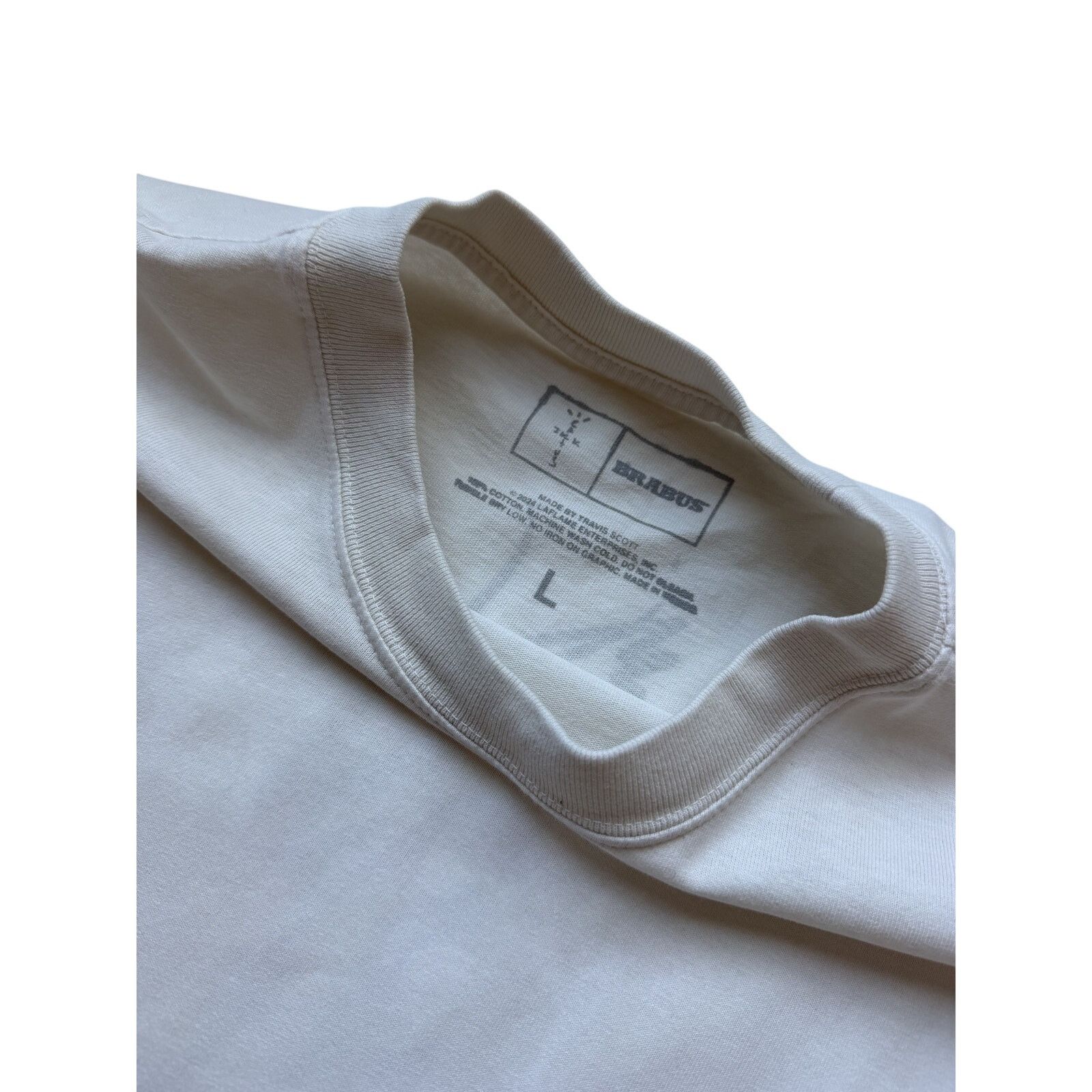 Travis Scott Cactus Jack x Travis Scott x Brabus White Tee Complex Con Size US L / EU 52-54 / 3 - 3 Thumbnail