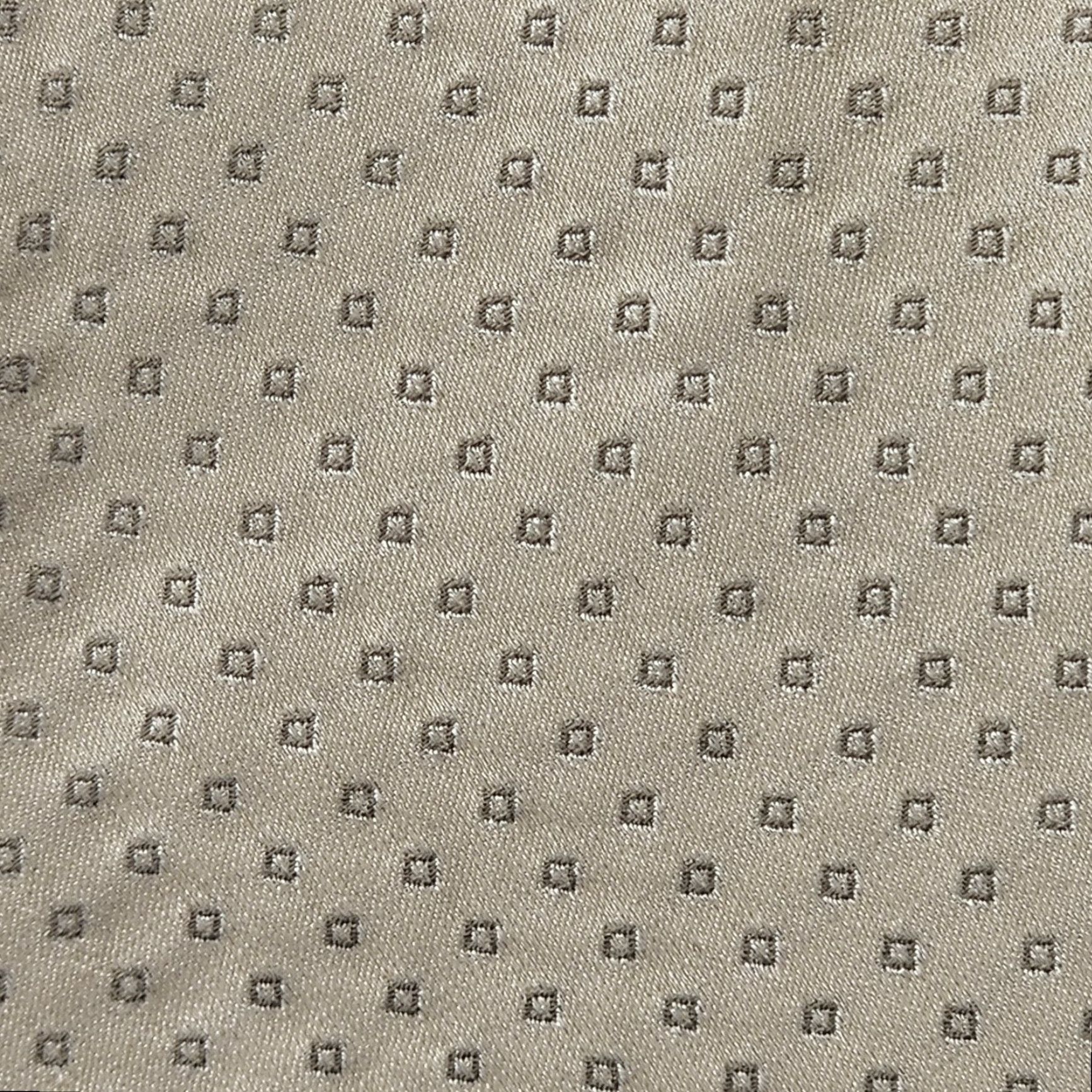 Vintage Donald J. Trump Signature Collection Necktie Men's Beige 100% Silk Small Squares Size ONE SIZE - 2 Thumbnail