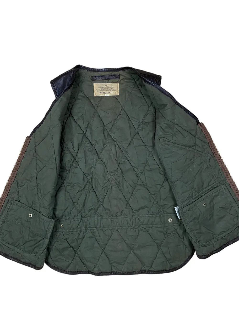 Avirex × Genuine Leather × Vintage Vintage Avirext Vest Leather Jacket Flight Garment Size US M / EU 48-50 / 2 - 3 Thumbnail