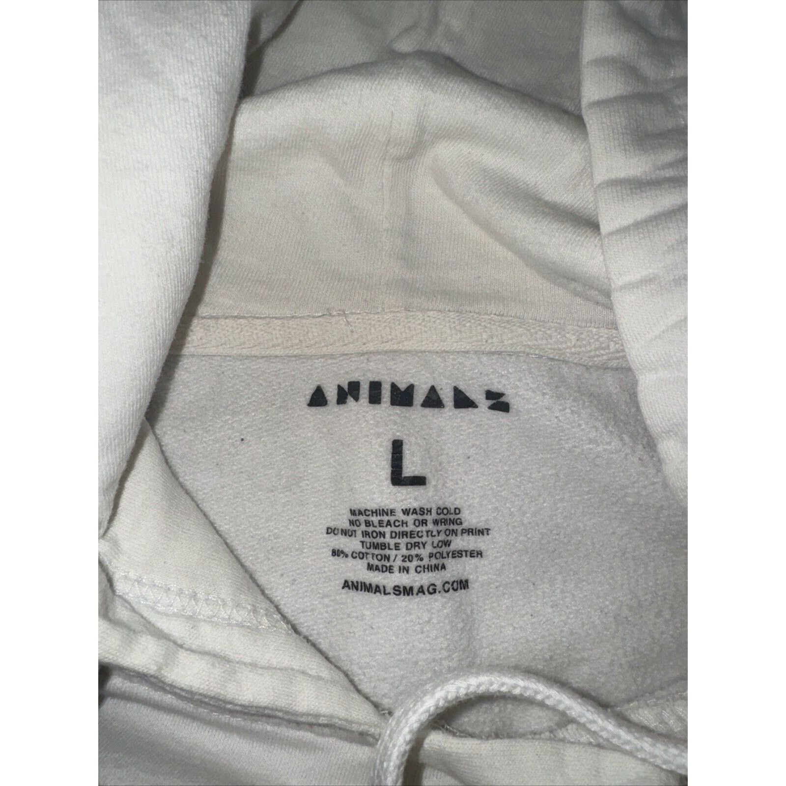 Japanese Brand × Vintage Anmals Magazine Punk Skull Hoodie White Large 22x27 Flames Size US L / EU 52-54 / 3 - 4 Thumbnail