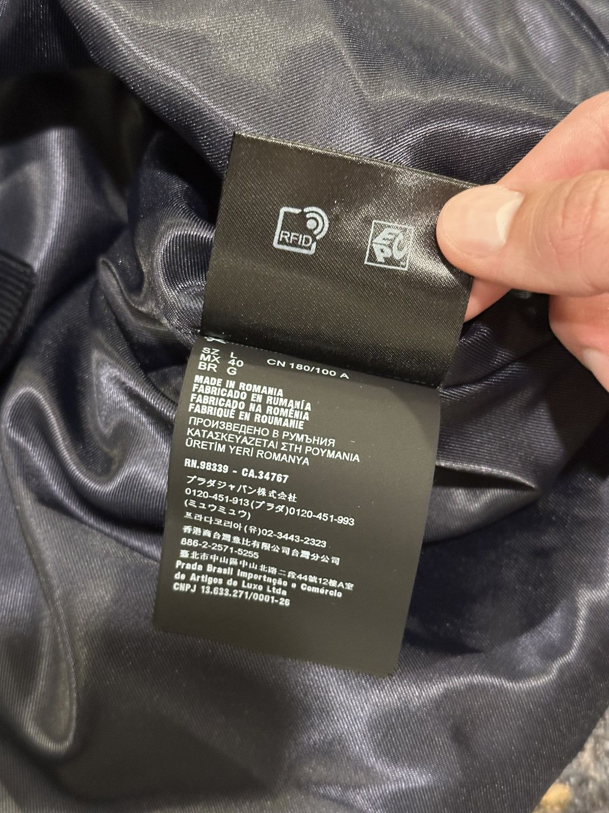 Prada Prada Corduroy Logo Snap Button Up Navy Shirt Jacket Size US L / EU 52-54 / 3 - 18 Thumbnail