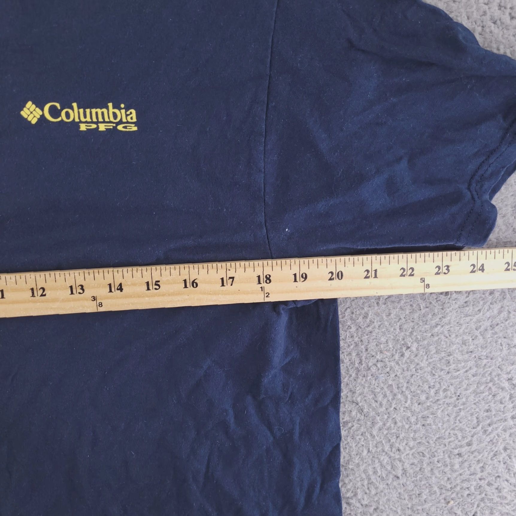 Vintage Columbia Shirt Mens Large Blue Slim Fit PFG Button-Up Short Sleeve Navy Fishing Slimming 90s? Size US L / EU 52-54 / 3 - 7 Thumbnail