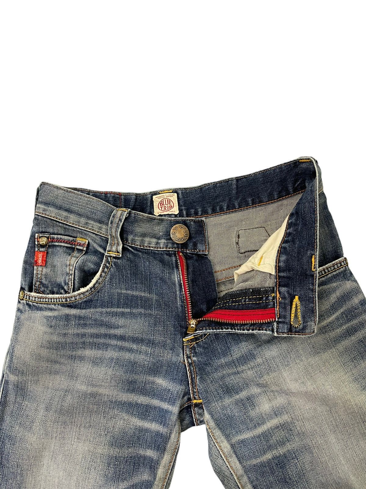 Edwin Flare Jeans Edwin Japan Faded Distress Boot Cut 6🟦7 Size US 30 / EU 46 - 10 Thumbnail