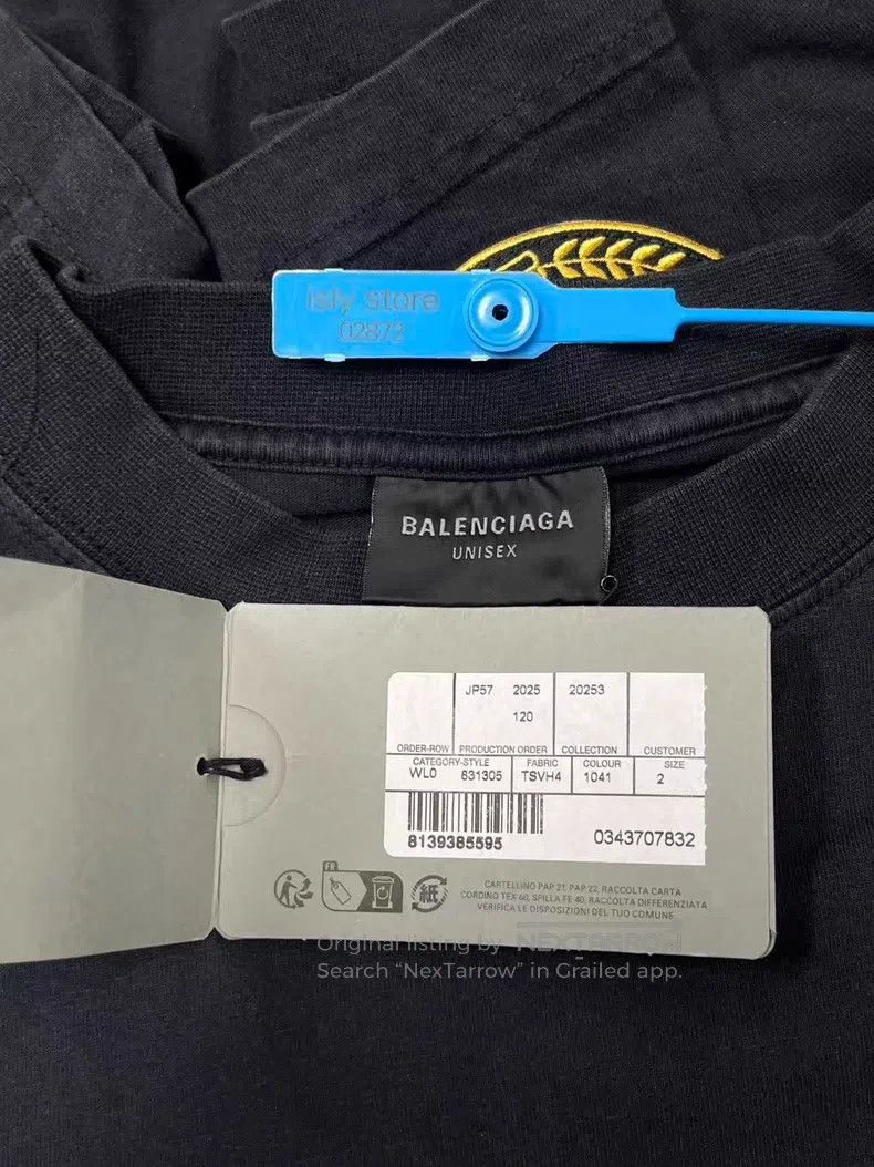Balenciaga Balenciaga Faded Fleece Short Sleeve T-Shirt Size US M / EU 48-50 / 2 - 5 Thumbnail