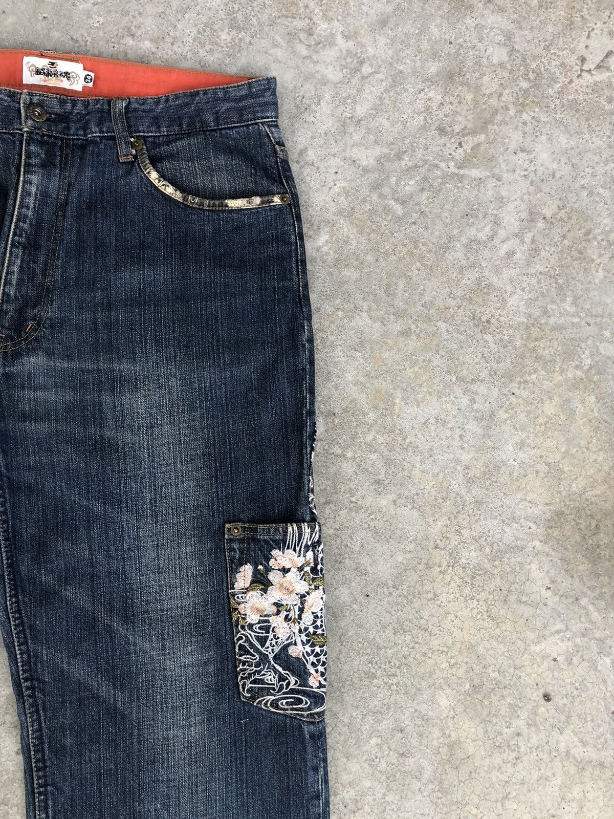 Karakuri Tamashii Karakuri Tamashii Embroidered Jeans Multipocket Size US 33 - 5 Thumbnail