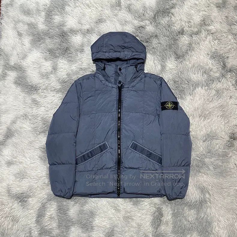 Stone Island Stone Island Crumpled Nylon Down Jacket Coat Haze Blue M Size US M / EU 48-50 / 2 - 1 Thumbnail