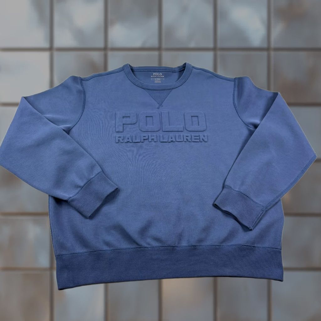 Polo Ralph Lauren Polo Ralph Lauren Sweatshirt Mens Medium Blue Spell Out Pullover Crew Neck Size US M / EU 48-50 / 2 - 1 Thumbnail