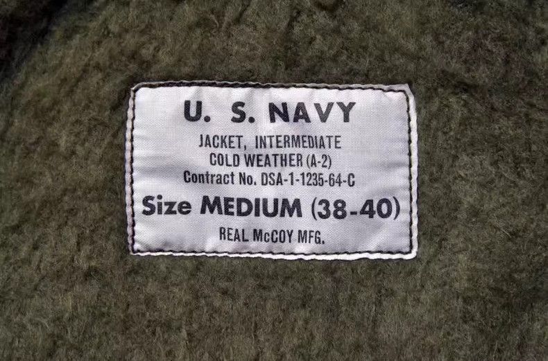 The Real McCoy's The Real McCoy's U.S.N. A2 1960s Navy Deck Jacket 2504-Next Size US M / EU 48-50 / 2 - 3 Thumbnail