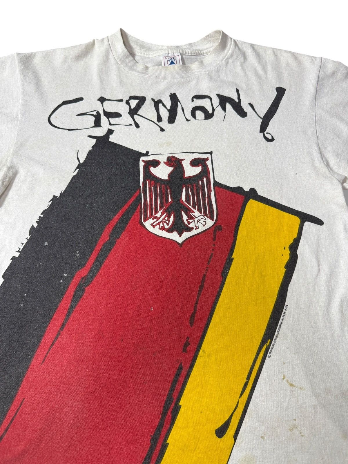 Adidas × Vintage *RARE* 1994 90s VINTAGE GERMANY WORLD CUP FOOTBALL TEE Size US L / EU 52-54 / 3 - 6 Thumbnail