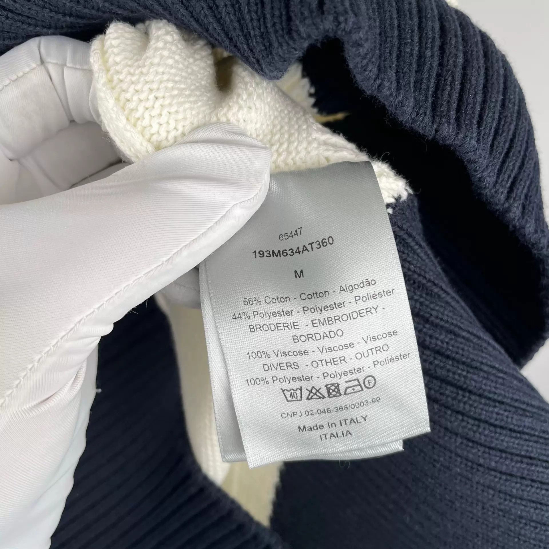 Dior Dior Knit Sweater Ivory & Black Colorblocked M Size US M / EU 48-50 / 2 - 6 Thumbnail