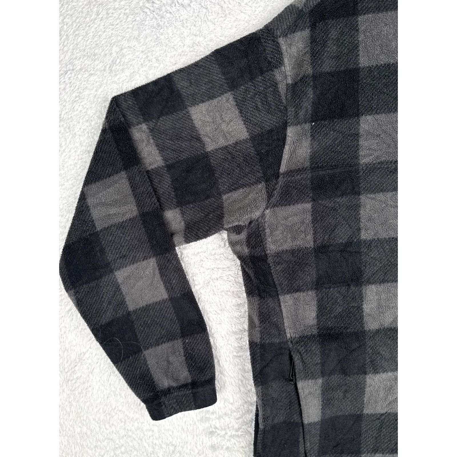 Vintage Columbia Fleece Jacket Mens XL Gray Black Plaid Full Zip Pockets Outdoor Hiking Size US XL / EU 56 / 4 - 3 Thumbnail