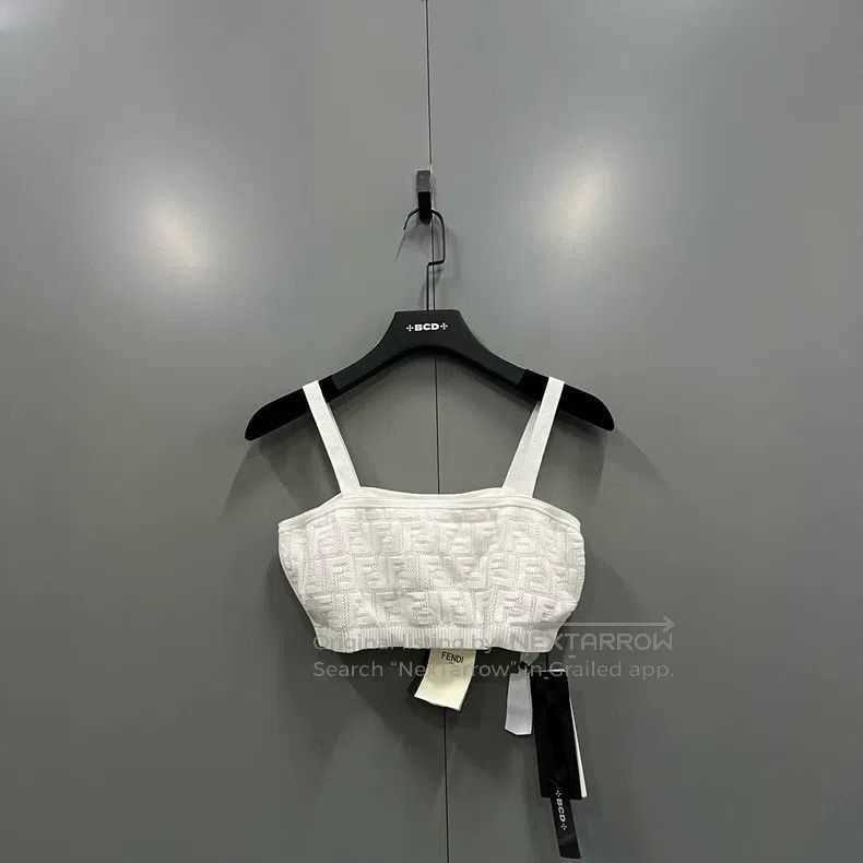 Fendi Fendi White Cutout FF Vest Size S / US 4 / IT 40 - 1 Thumbnail