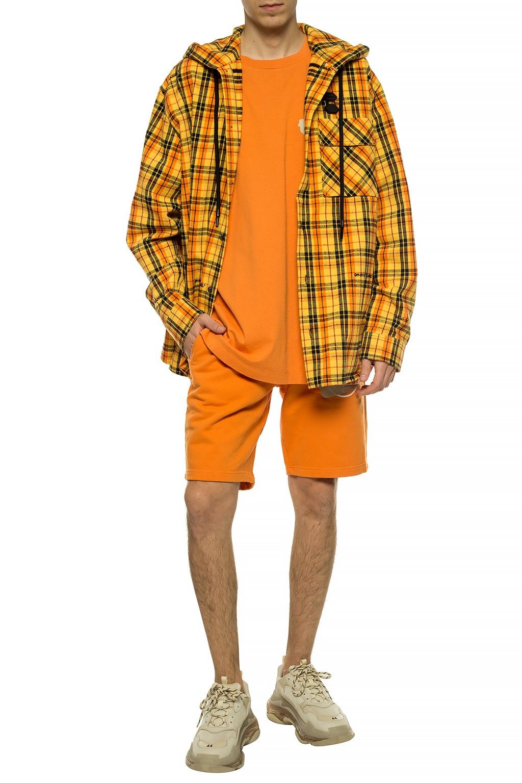 Orange Tape Arrows Logo Oversized T-Shirt