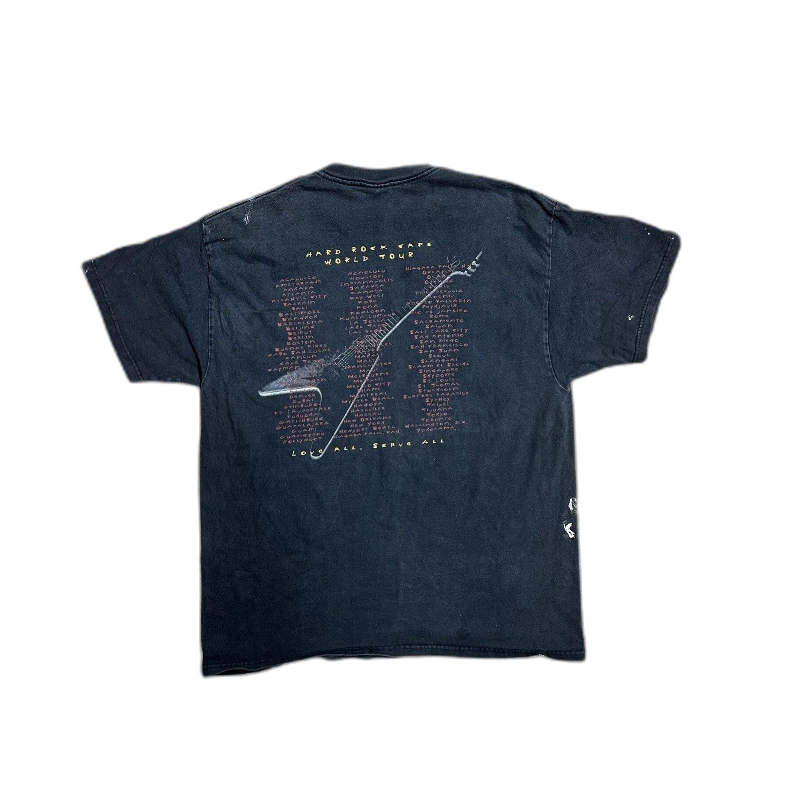 Hard Rock Cafe Hard Rock Cafe World Tour Shirt Vintage Faded Black Heavy Te Size US L / EU 52-54 / 3 - 1 Thumbnail