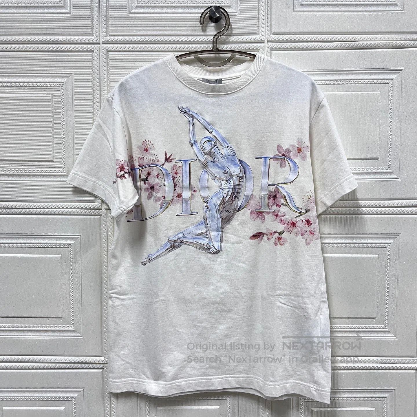 Dior Dior x Sorayama Robot Dinosaur Sakura T-shirt White M | Grailed