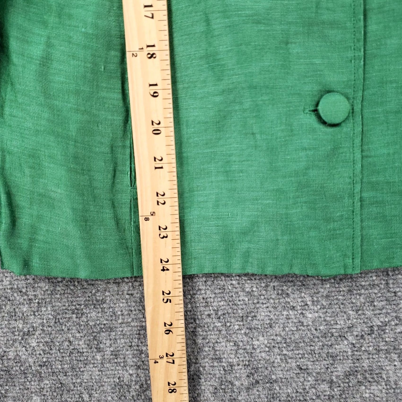 Vintage Chicos Jacket Womens M Medium Green Button Up Linen Long Sleeve Classic Size M / US 6-8 / IT 42-44 - 4 Thumbnail