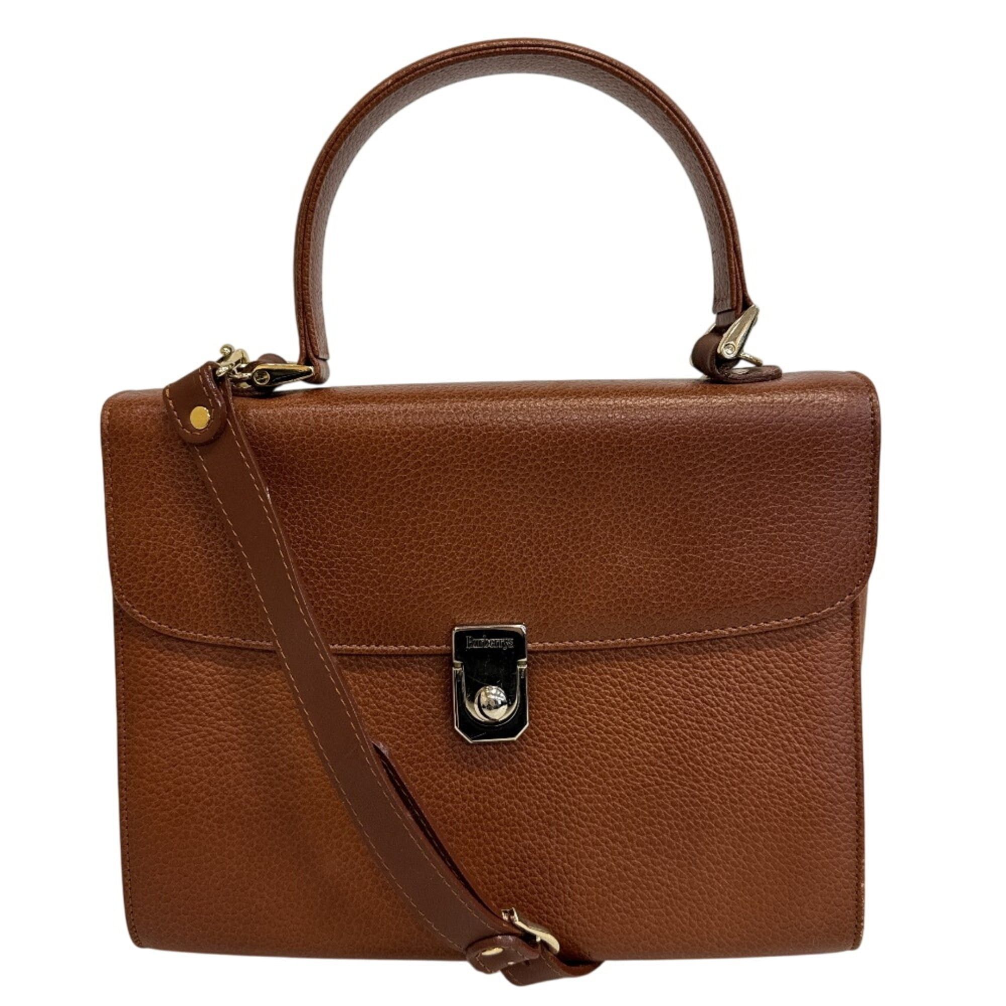 Burberrys 2-Way Vintage V Shoulder Bag, Brown, Women's