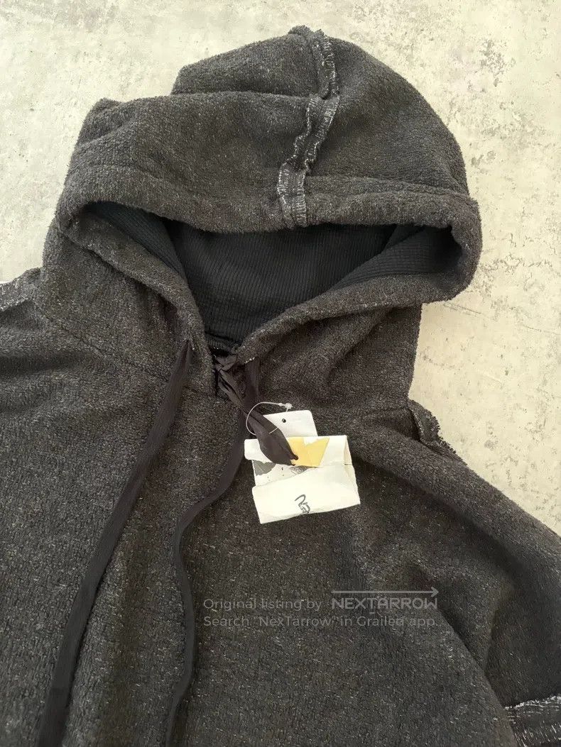 Greg Lauren Greg Lauren Black Handmade Patchwork Hooded Sweatshirt Size US M / EU 48-50 / 2 - 2 Thumbnail